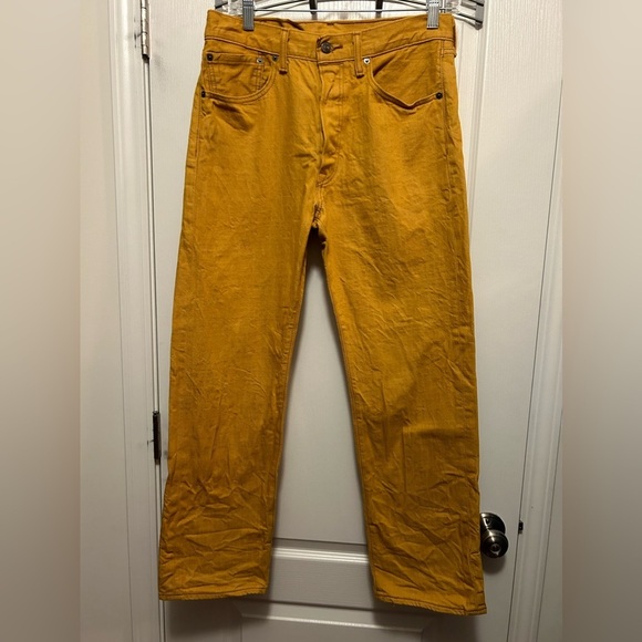 Levi's Other - Levi’s 501 Men’s Button Fly Mustard Yellow Jeans 32 x 30